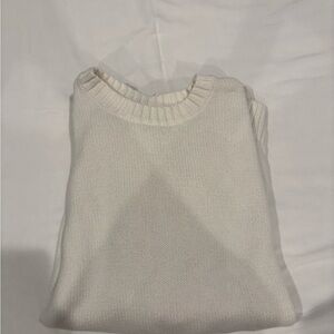 Hollister Women's Cream Crew Neck Sweater